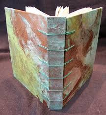 A journal with marble paper cover