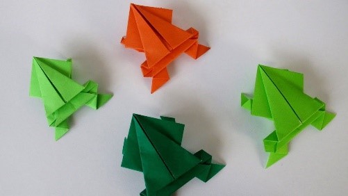 Origami frogs