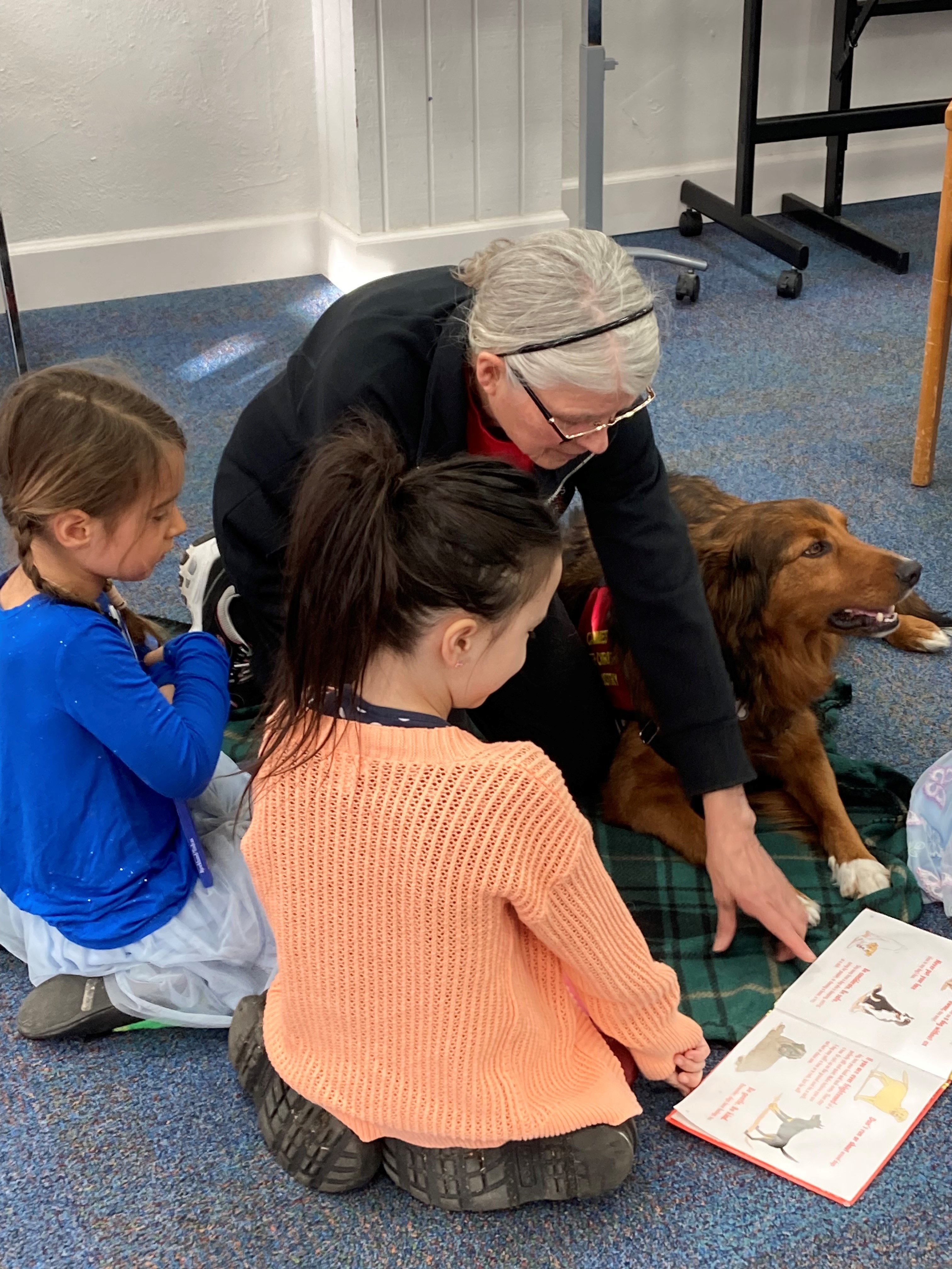 Mary & Joy Bells Read to Dogs