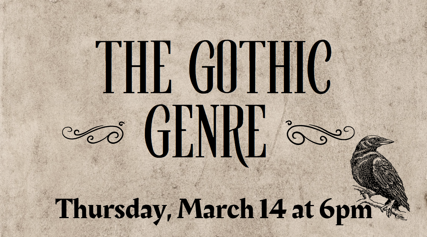 Gothic Genre on manuscript background