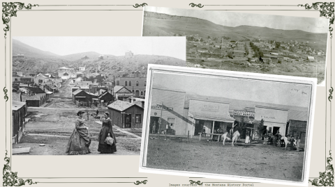 Photo of small town Montana late 1800s