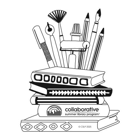 Books with paintbrushes
