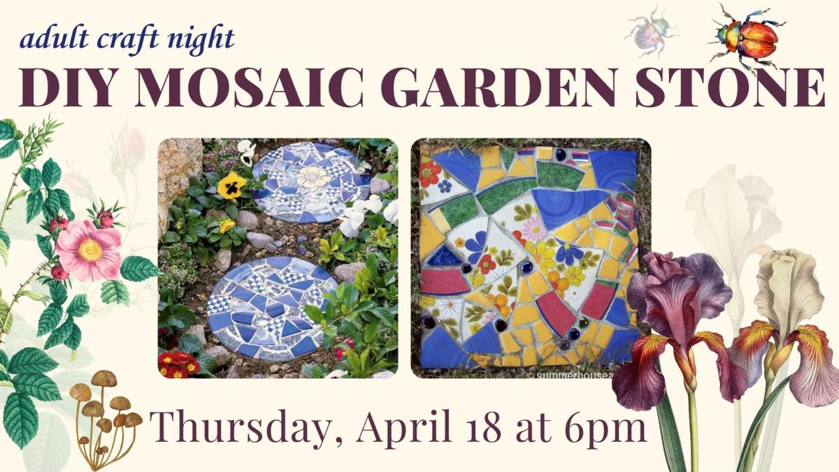 garden pavers with mosaic designs 