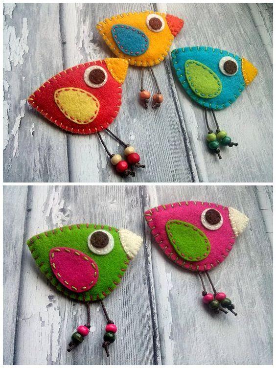 felt birds