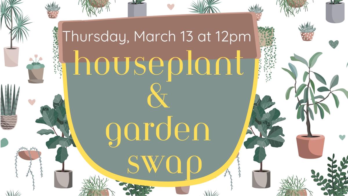 houseplant illustrations on cream background
